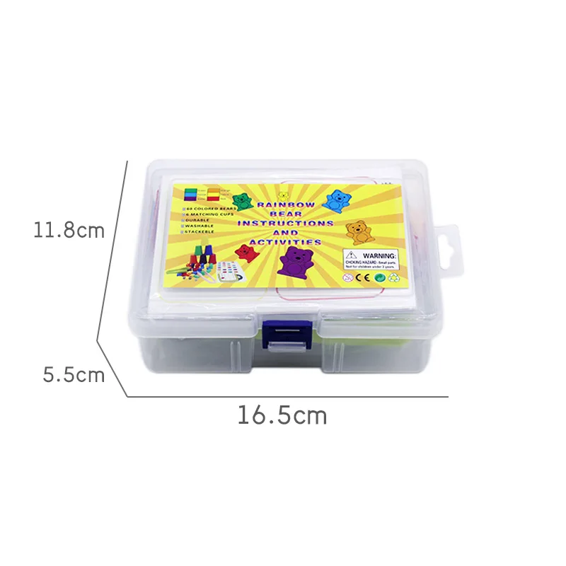 Новинка 1 набор многослойных чашек с подсчетными медведями радужные парные