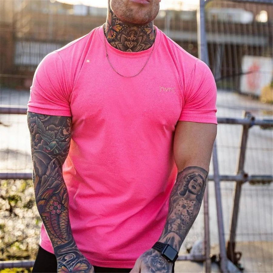 Футболка мужская для фитнеса быстросохнущая футболка отдыха и тренировок с