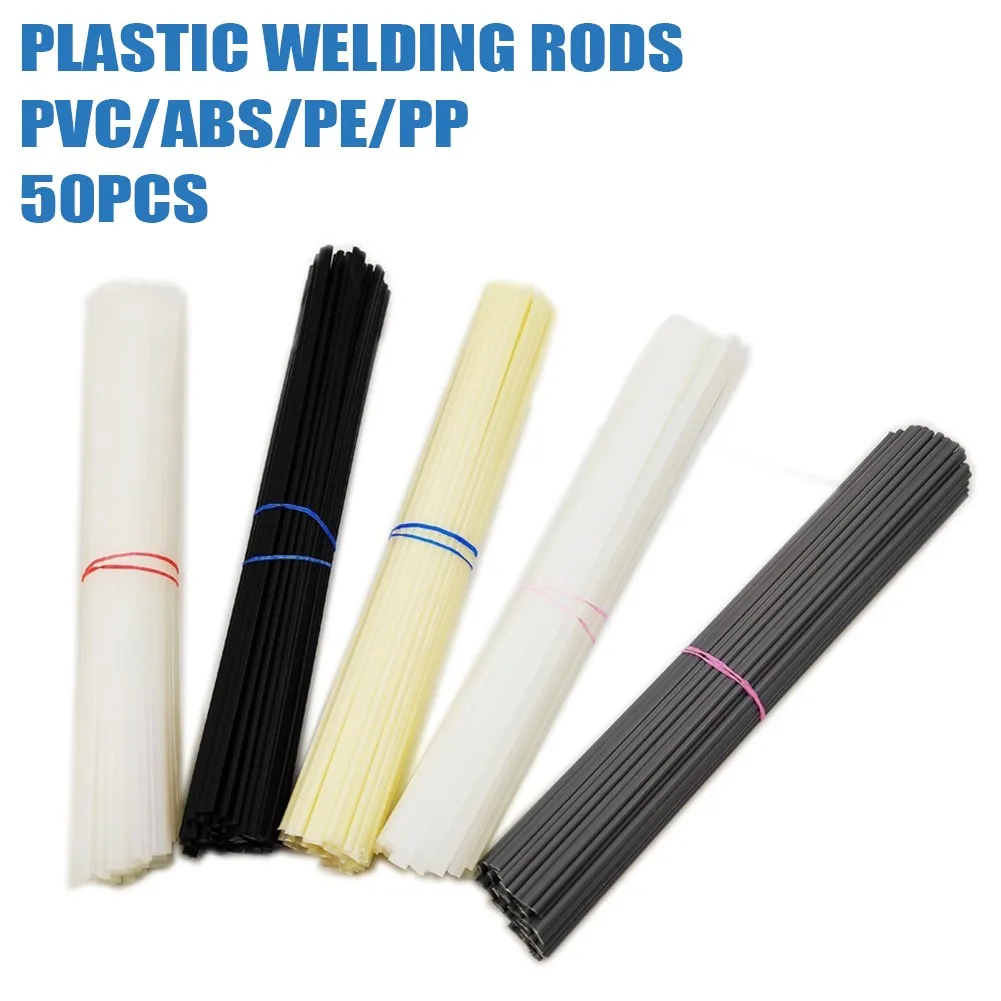 

50pcs 250x5x2.5mm Plastic Welding Rods ABS/PP/PVC/PE Welding Sticks For Plastic Welder Gun Bumper Repair Welding Supplies