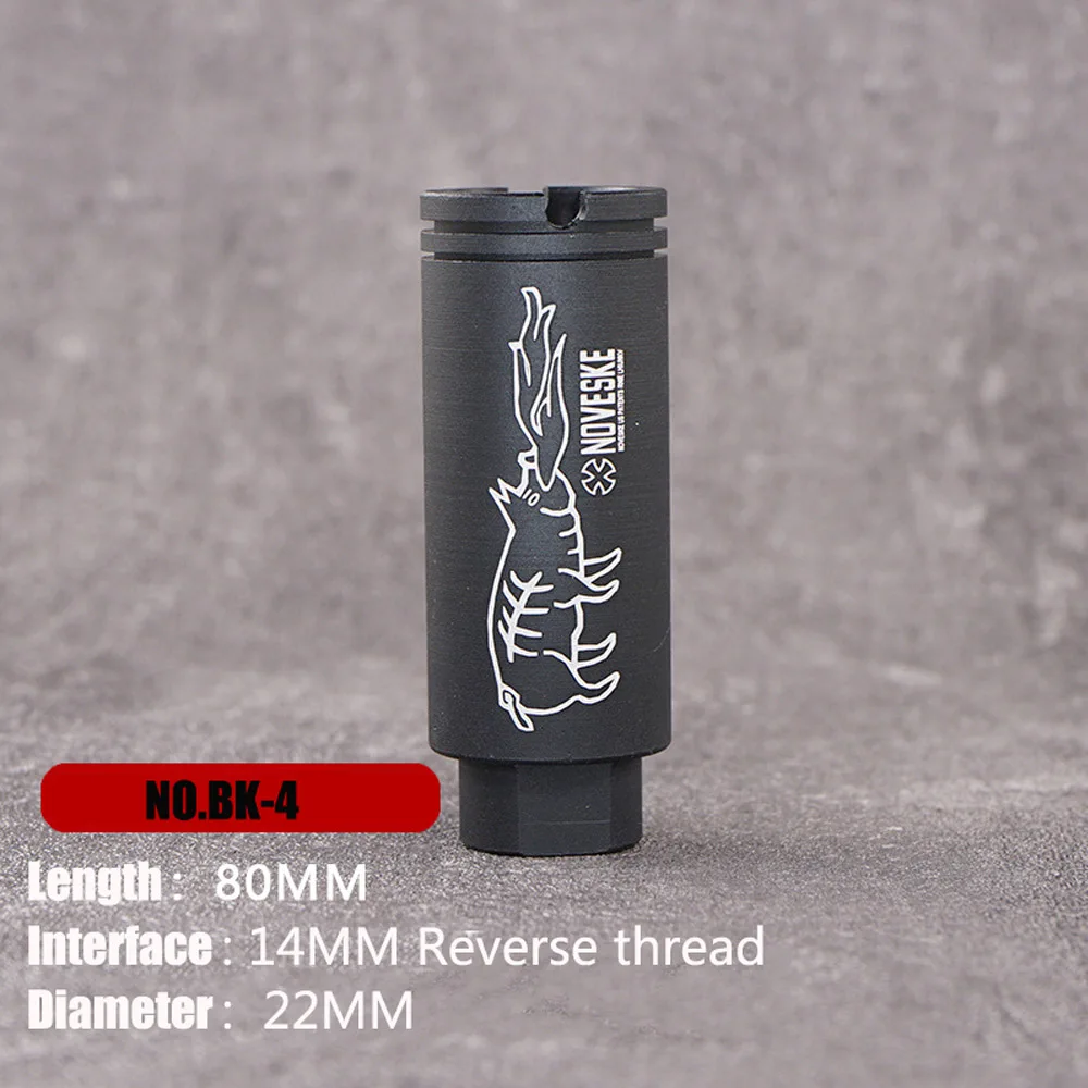 Paintball Airsoft M4 CCW 14MM Reverse Thread Gel Blaster Tube Universal Adapter Barrel Extension Flame Hat Fire-breathing Pig | Спорт и