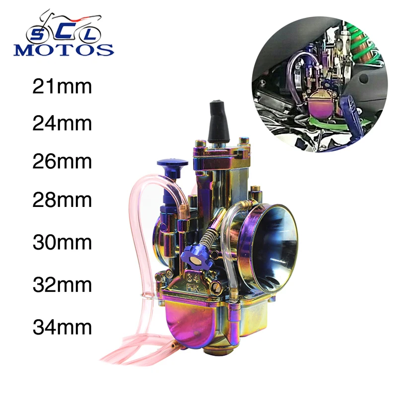 Sclmotos карбюратор для мотоцикла Keihin PWK 21 24 26 28 30 32 34 мм с гидроабразивной рамой