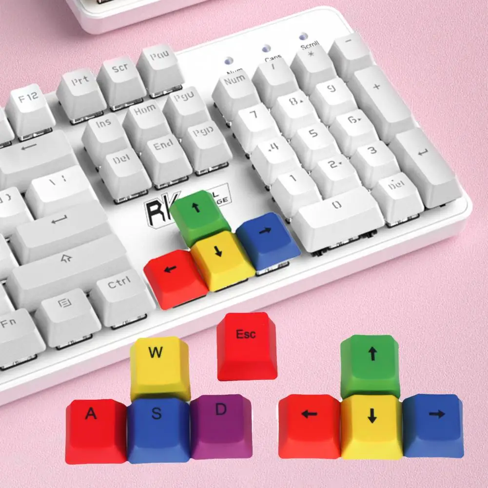 1 комплект колпачков для клавиш универсальные колпачки клавиатуры PBT WASD
