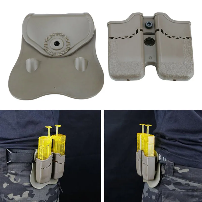 

Чехол для тактического пистолета в стиле милитари, двойной журнал, чехол для COLT 1911 Beretta, полимерные боеприпасы для страйкбола, двойной чехол ...