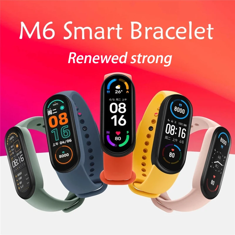 

M6 Smart Watch Women's Bracelets Pedometer M6 Smart Wristbands Heart Rate Monitor Men's Smart Bracelet Sports Band M5 Smartband