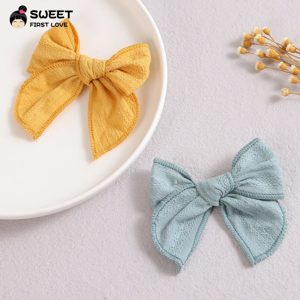 

Cotton Bow Knot Baby Hair Clips Children Headwear Barrettes Cute Hairpins For Kids Girls Hair Accessories Toddler Hair Wrap