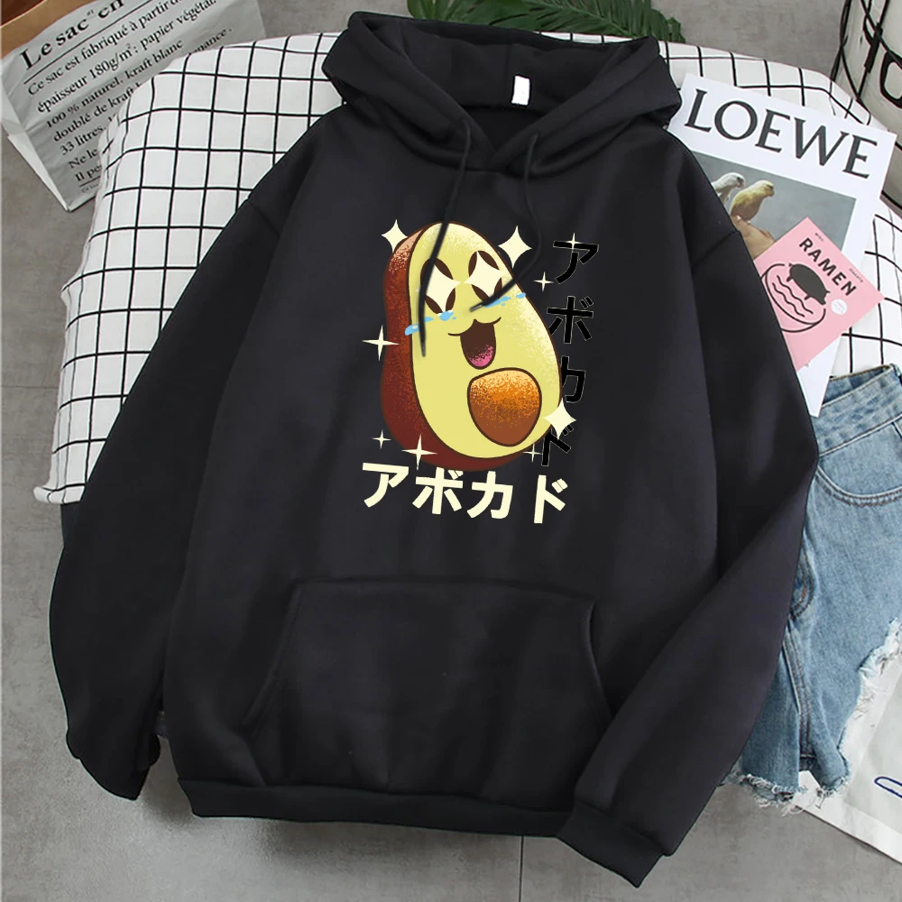 

Avocado Cartoon Print Sweatshirt Hoodies Man Casual Loose Anime Cartoon Hip Hop Hoodie Male Hip Hop Oversized Hooded Streetwear
