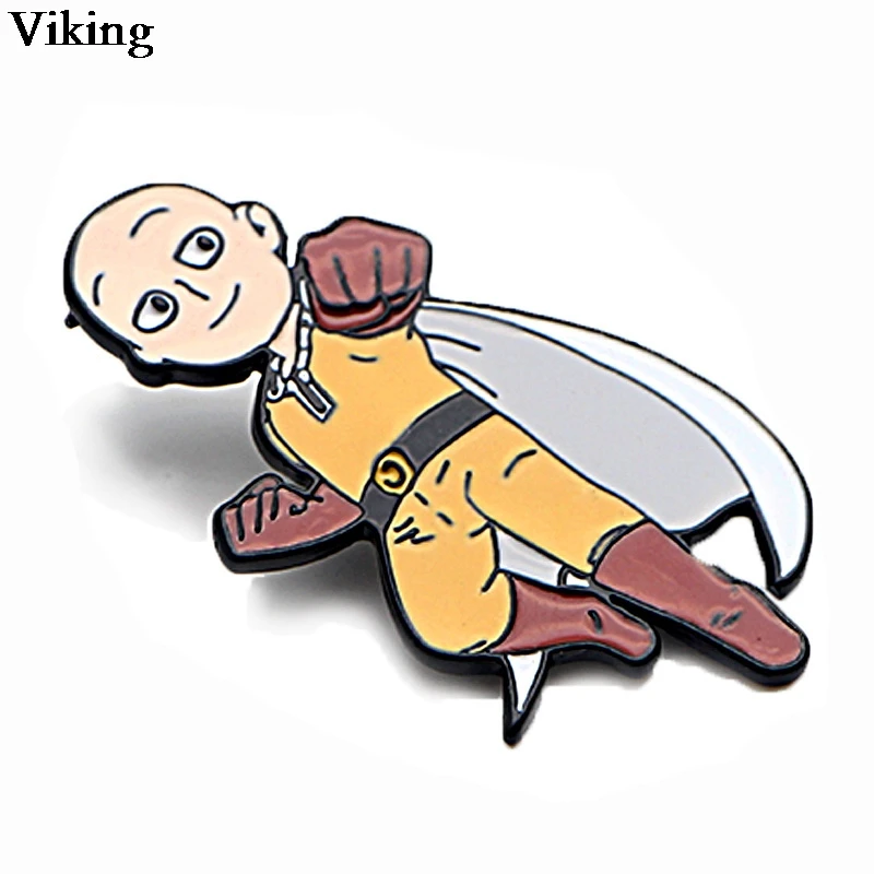 1 шт. Аниме ONE PUNCH MAN значки крутые булавки металлические броши Мультяшные для