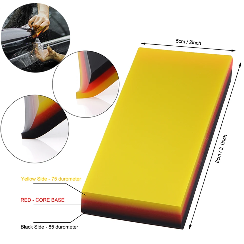 FOSHIO Soft Rubber Squeegee for Protective Film Install Carbon Fiber Vinyl Car Wrap Scraper Window Tint Tool Auto Cleaning | Автомобили и