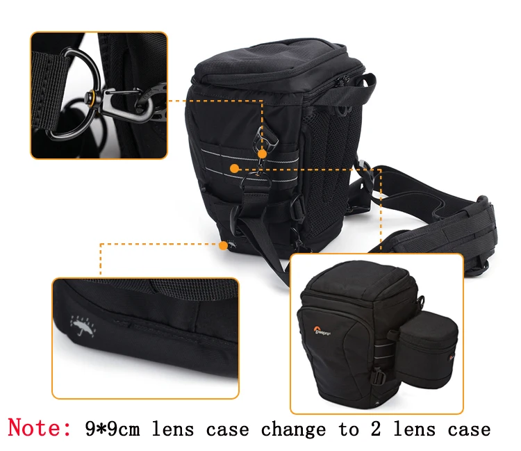 Новинка. Треугольная наплечная сумка для цифровой зеркальной камеры Lowepro Toploader Pro 70 AW II с чехлом от дождя. Портативный поясной чехол-Кобура