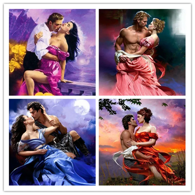 Алмазная картина с персонажем пара вышивка любовь пейзаж Вышивка крестом полный