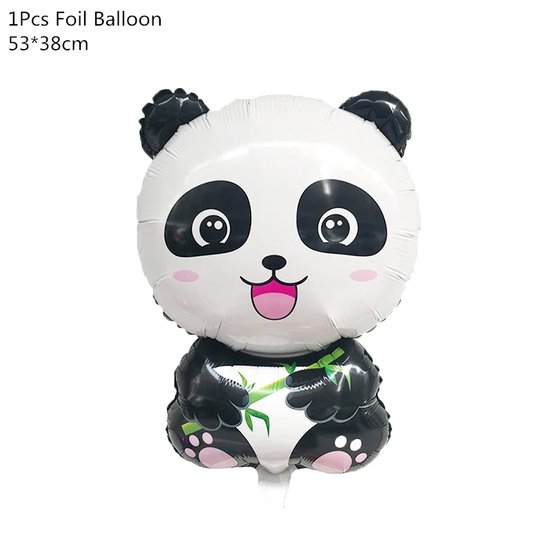 1pcs panda Мультяшная панда тематическая вечеринка на день рождения украшения одноразовая посуда набор тарелок салфетка панда вечерние шары подарок для ребенка - Цвет: 1pcs panda
