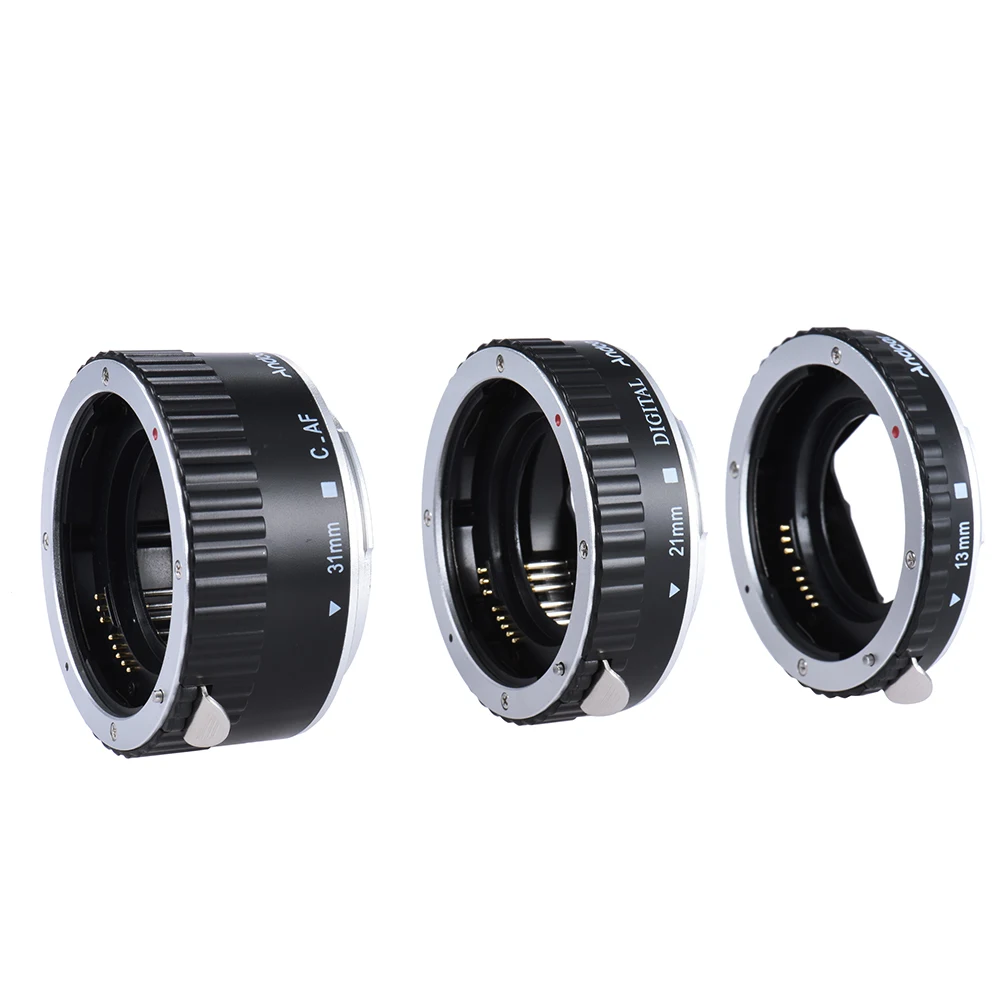 Andoer цветное металлическое TTL Автофокус AF макро Удлинительное Кольцо для Canon EOS EF