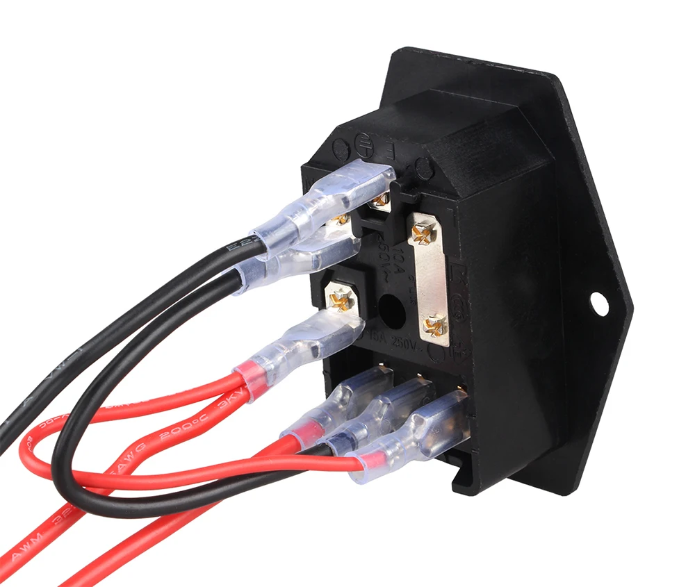 Клавишный Выключатель питания IEC 3 Pin 320 C14 переключатель розетки на входе разъем 10A
