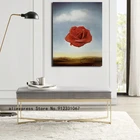 Картина на холсте с изображением розы, Сальвадора Дали