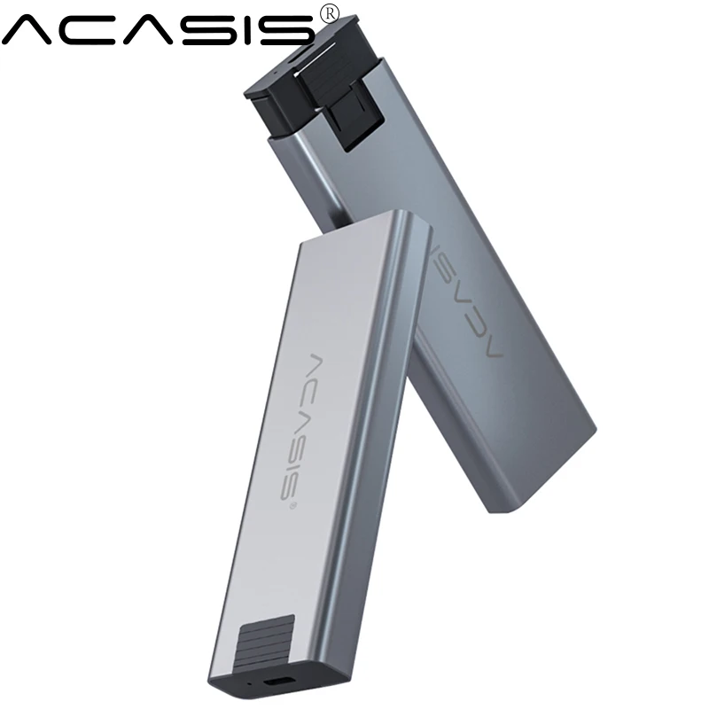 

NVME M.2 ssd cases Enclosure M.2 to USB Type C Transparent Hard Drive Enclosure for NVME PCIE NGFF SATA M/B Key SSD Disk