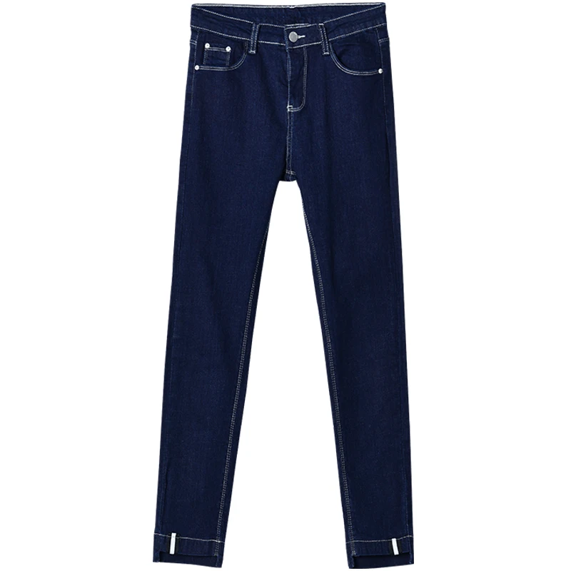 

ZSRS Irregular Jeans Female Spring and Autumn 2020 New Korean Edition Slim Short-legged Pants Tight and Thin Pencil Pants Tide