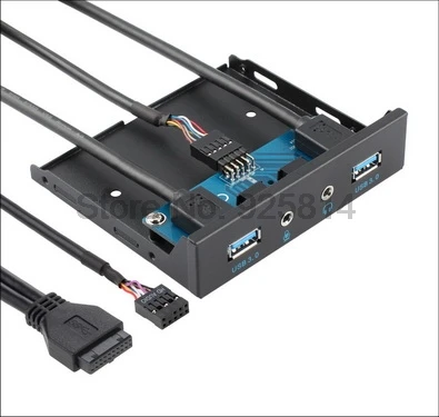 Dhl ИЛИ ems 100 шт. 3 5 &quotFloppy Bay 20 Pin 4 порта USB 0 концентратор HD аудио мм разъем для