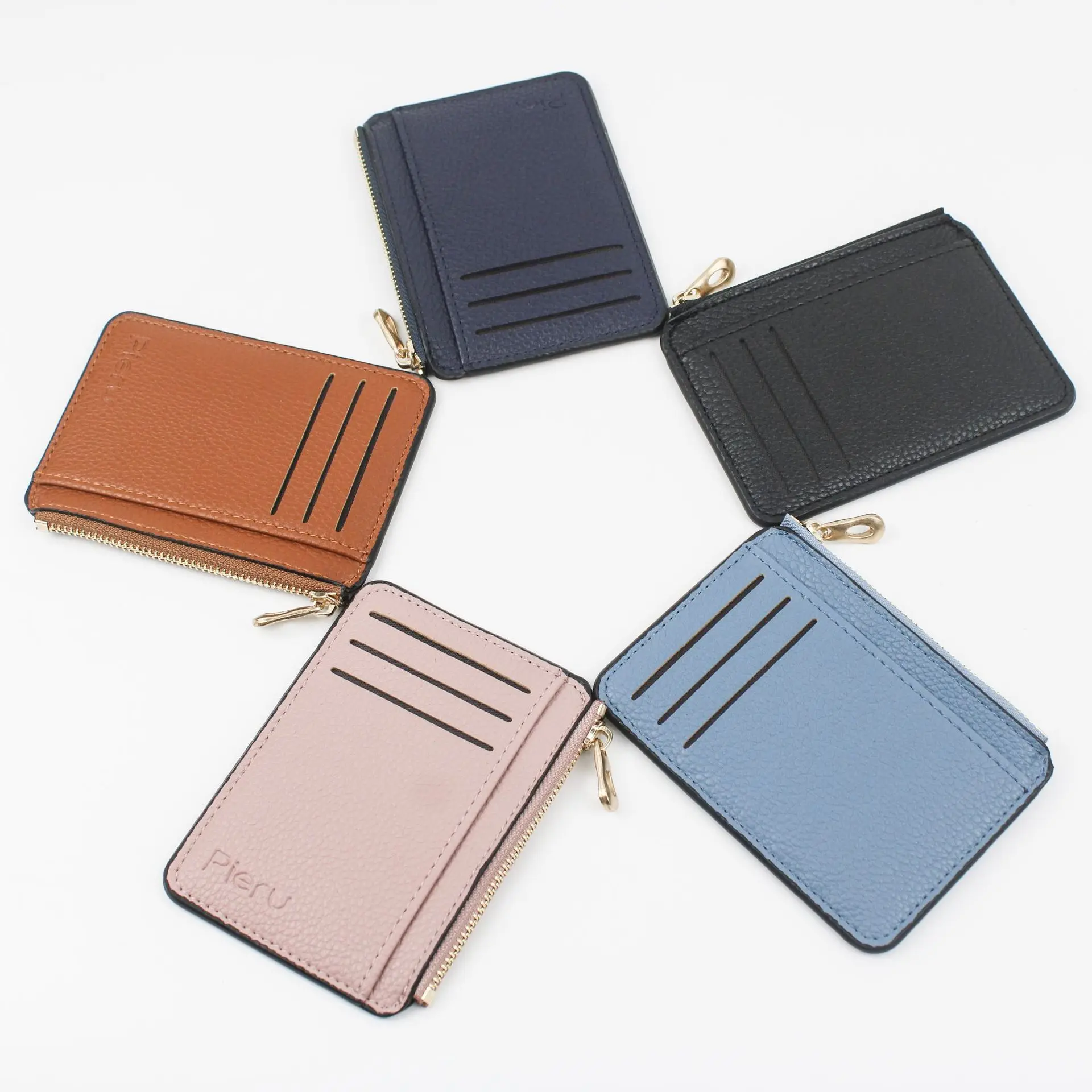 

Purses Wallets New Fashion Creative Zipper Card Bag Litchi Pattern Ultra-thin Paragraph Simple Multi-card Coin Purse
