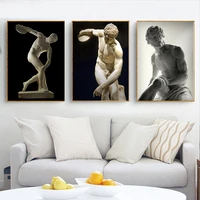 abstract david greek statue plaster figure sculpture artwork oil canvas painting art picture poster and print for living room