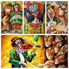 Алмазная мозаика, скрипка, полностью квадратная алмазная живопись, мультяшный клоун, кот, птица, полная круглая Алмазная Вышивка крестиком, аккордеон