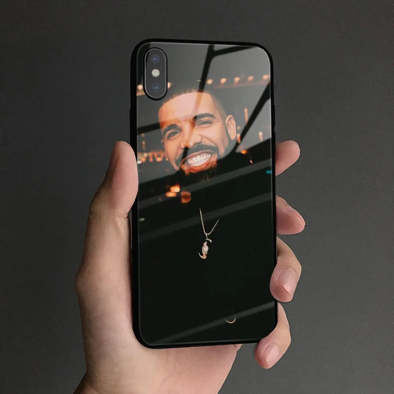 Чехол для телефона DRAKE RAPPER hiphop Coque, мягкий силиконовый стеклянный чехол для Apple iPhone 6 6s 7 8 Plus X XR XS 11 Pro MAX - Цвет: DRAKEA 1