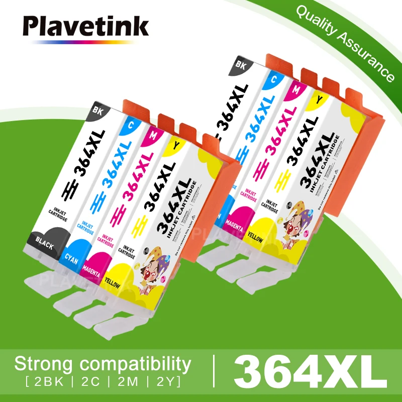

Plavetink 2 Set 364XL Printer Ink Cartridge Replacement For HP 364 XL Deskjet 3070A 5510 6510 B209a C510a C309a Printer