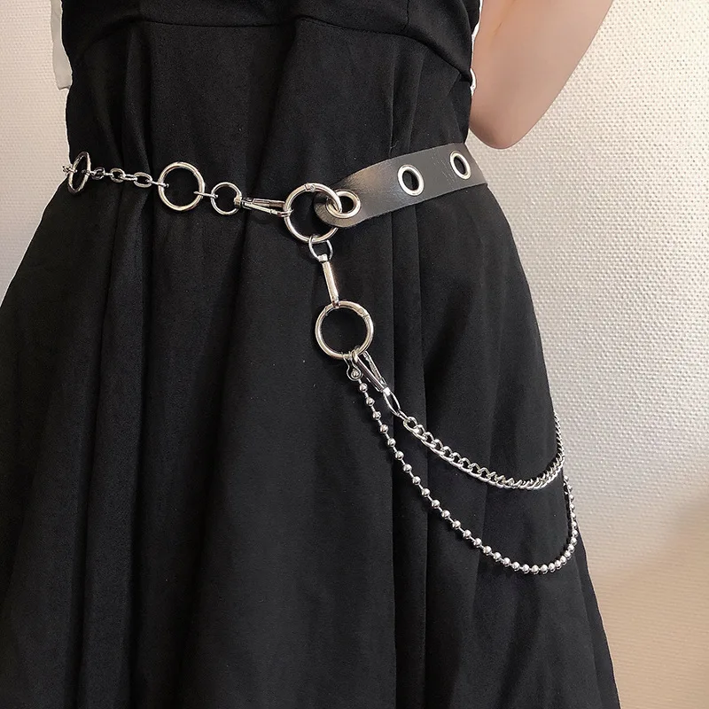 

Metal waist chain Female circle chain Fashion decoration sweater pleated skirt Korean simple versatile dress students