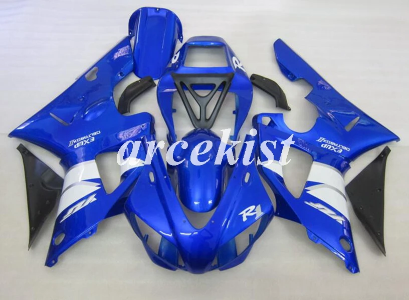 

4 подарки Новый ABS полный обтекатель комплект подходит для YAMAHA YZF-R1 R1 1998 1999 98 99 кузов набор синий