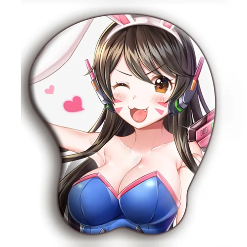 OW DVA Song Hana D. VA сексуальный мягкий гелевый 3D игровой коврик для мыши эргономичный с