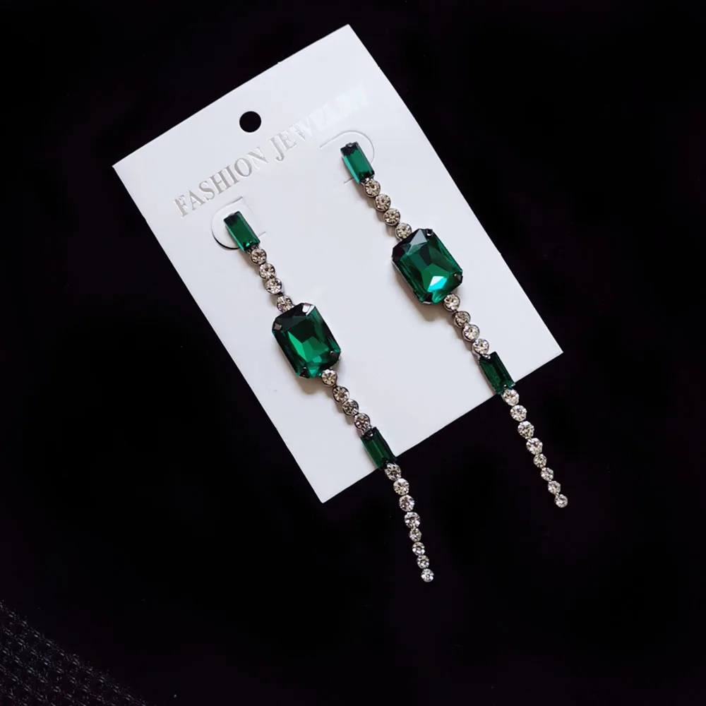 Женские серьги подвески CINDY XIANG зеленые серьги|Серьги-подвески| |