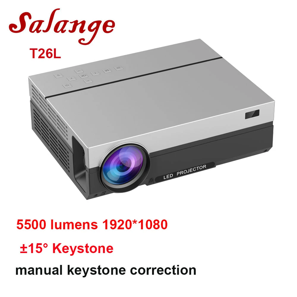 Светодиодный проектор Salange T26L FULL HD 1920x1080 5500 люмен домашний кинотеатр HDMI VGA USB |