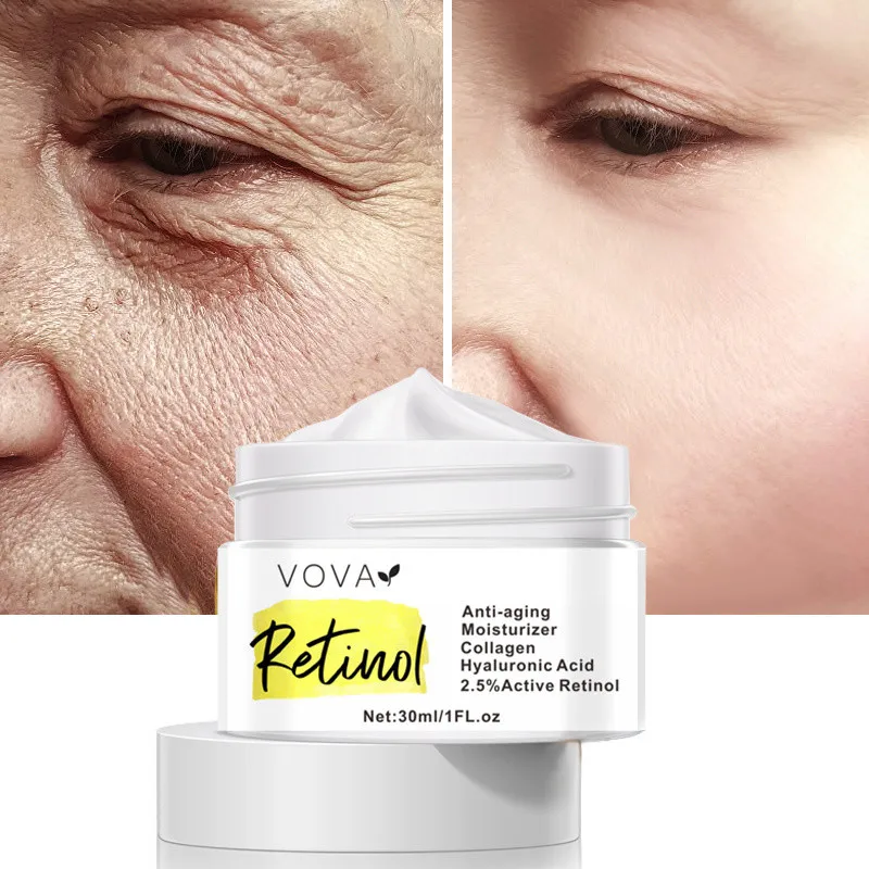 

2.5% Retinol Cream Anti-Aging Collagen Face Moisturizer Remove Wrinkles Fine Lines Firming Lifting Tighten Skin Care VOVA 30ml