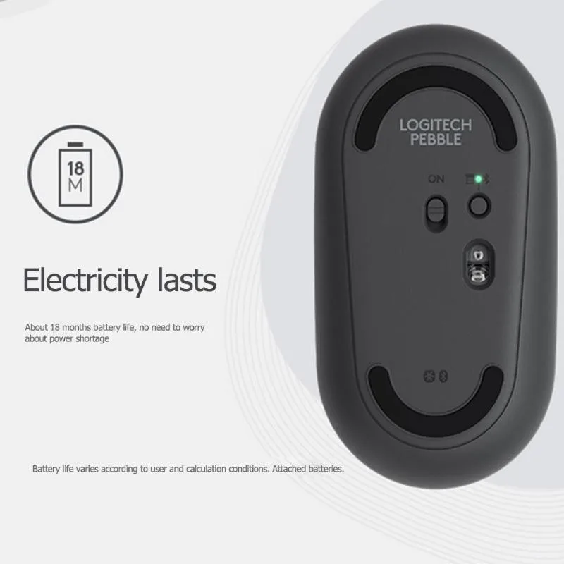 

Original Logitech Pebble M350 Wireless Bluetooth 2.4G Mouse Business Office Ultra-Thin Boys/Girls Cute Portable For PC Laptop