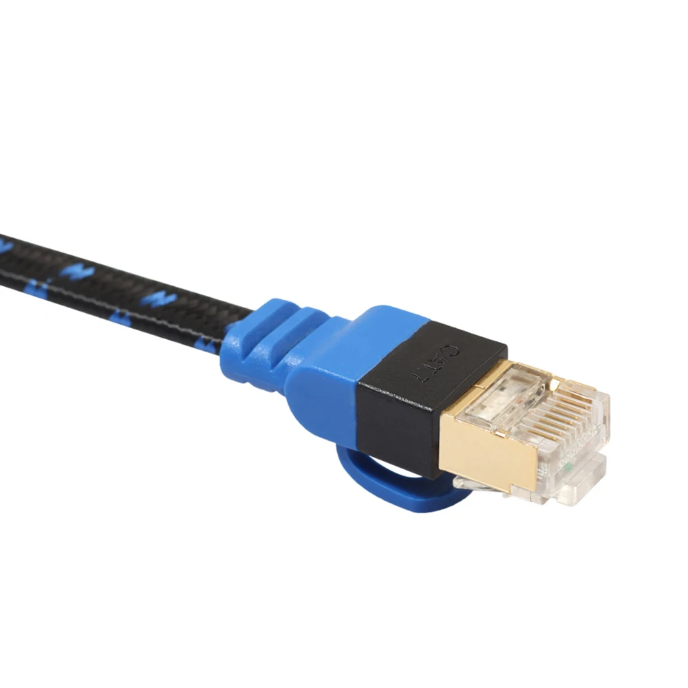 Ethernet кабель 1/2/5/10/20 м RJ45 Cat7 сетевой плоский LAN шнур с двойной сеткой из волокна для