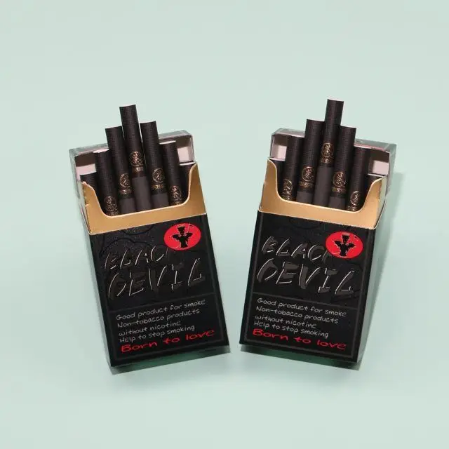 

Quitte Smoke Artifact Black Devil Chocolate Flavor Cigarettes Made from Chinese Tea Cigarette Non-tobacco Products No Nicotine
