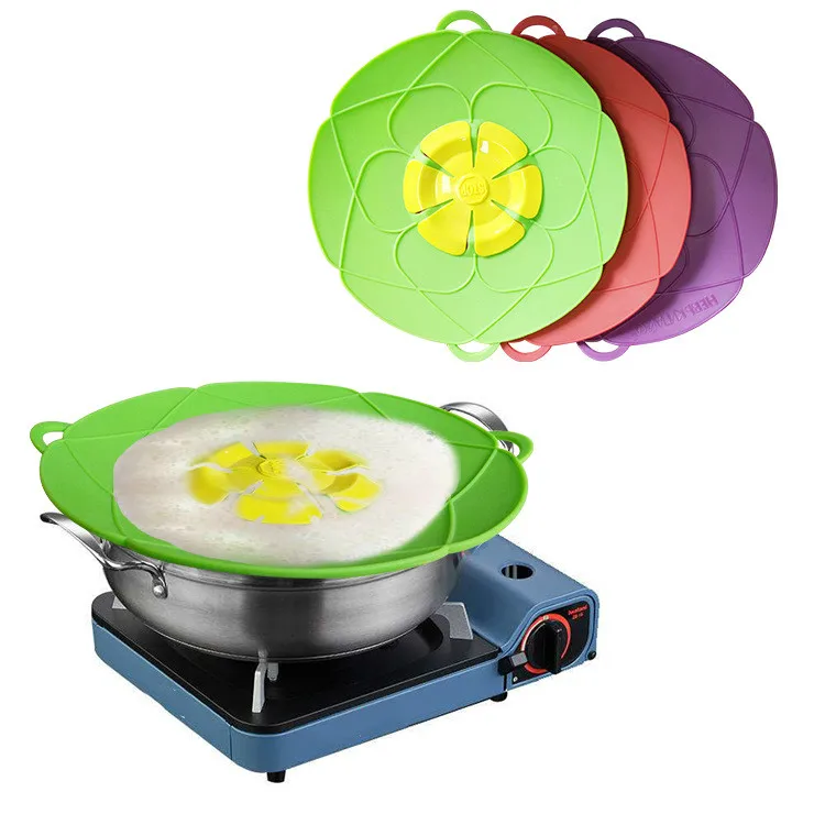 Силиконовые цветок разлива Кухня Универсальный посуда кастрюля Инструменты