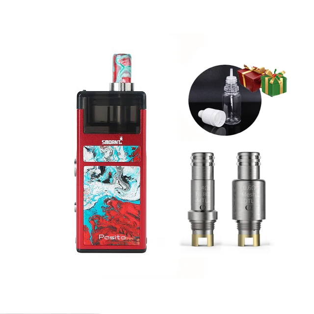 red Smoant Pasito стартовый набор Pod Vape ручка 1100 мАч ремонтопригодная pod система 3 мл распылитель MTL DTL Vape комплект vs Orion DNA Jester - Цвет: red