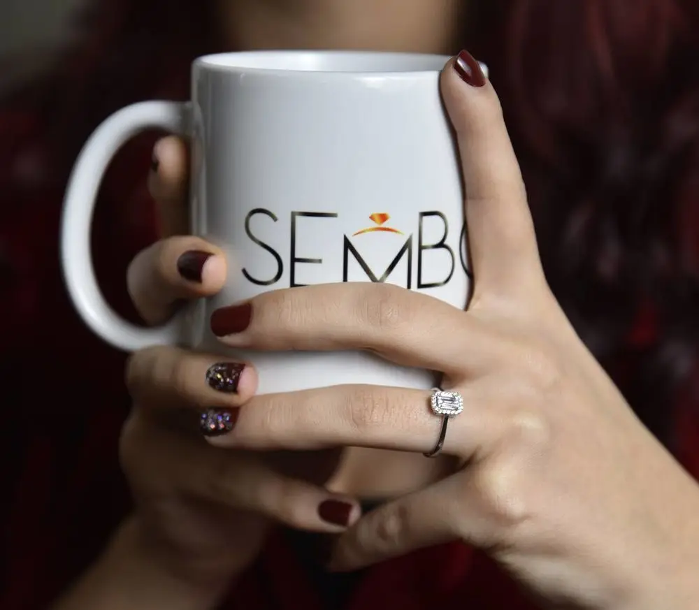 

Sembolgold White Gold Baguette Solitaire Ring 1.00 Carats Wedding Engagement Anniversary Diamond Stylish for Beautiful Women