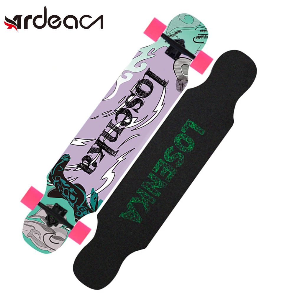 17% OFF ArdeaⅠ 118 см/46in Лонгборд Танцы Кленовый Скейтборд 7in Алюминиевая тележка 70*51 мм колеса длинная доска