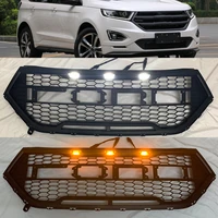 front middle racing grille for ford edge 2015 2016 2017 2018 matte black grills grid mask honeycomb high quality abs grill mesh