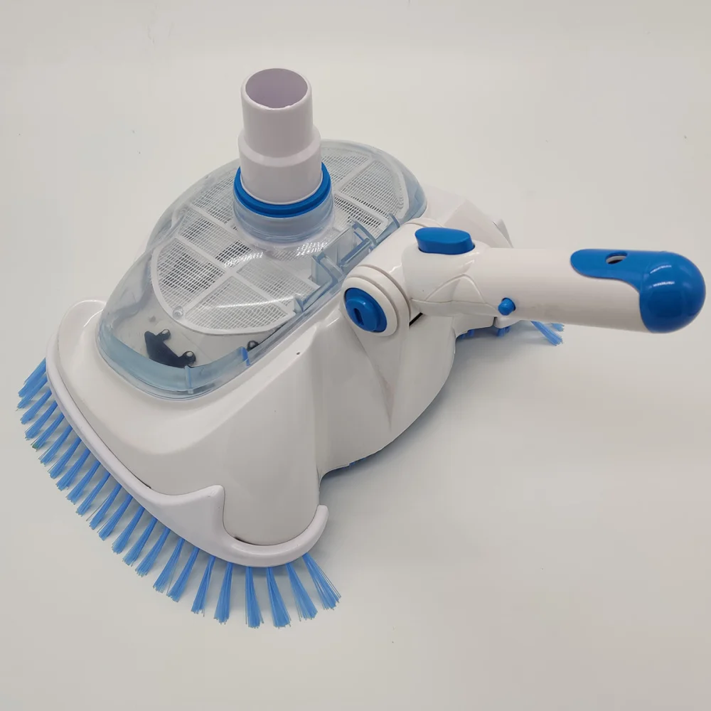

Vacuum Cleaning Head Pool Buckle Cleaning Brush Transparent Cover Cleaning Head for Pool Spa (White)