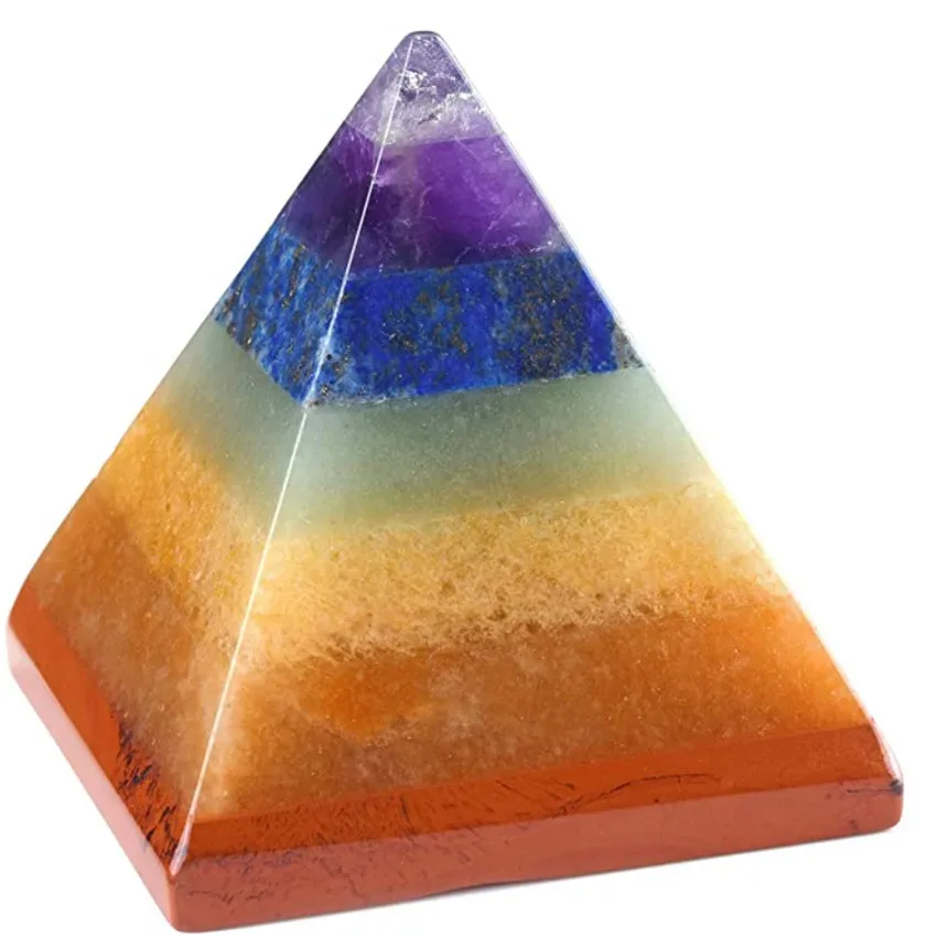 Кулон в этническом стиле с разноцветным радужным камнем целительная Рейки Чакра