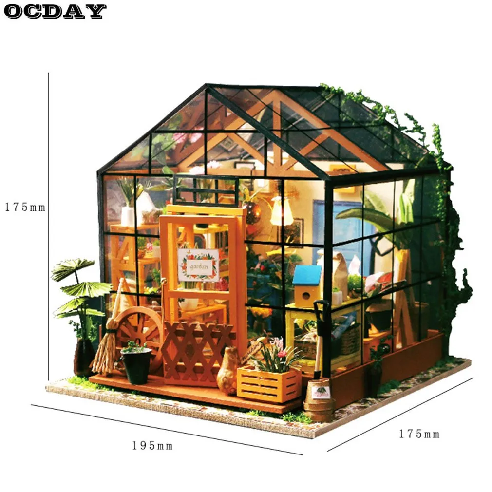 

Dollhouse For Doll 3D DIY Wooden Puzzle Miniature Furniture Building Model Home Decoration Woodcraft Gift For Children