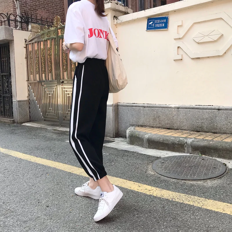 Женские брюки Новинка лета универсальные женские шаровары в Корейском стиле для