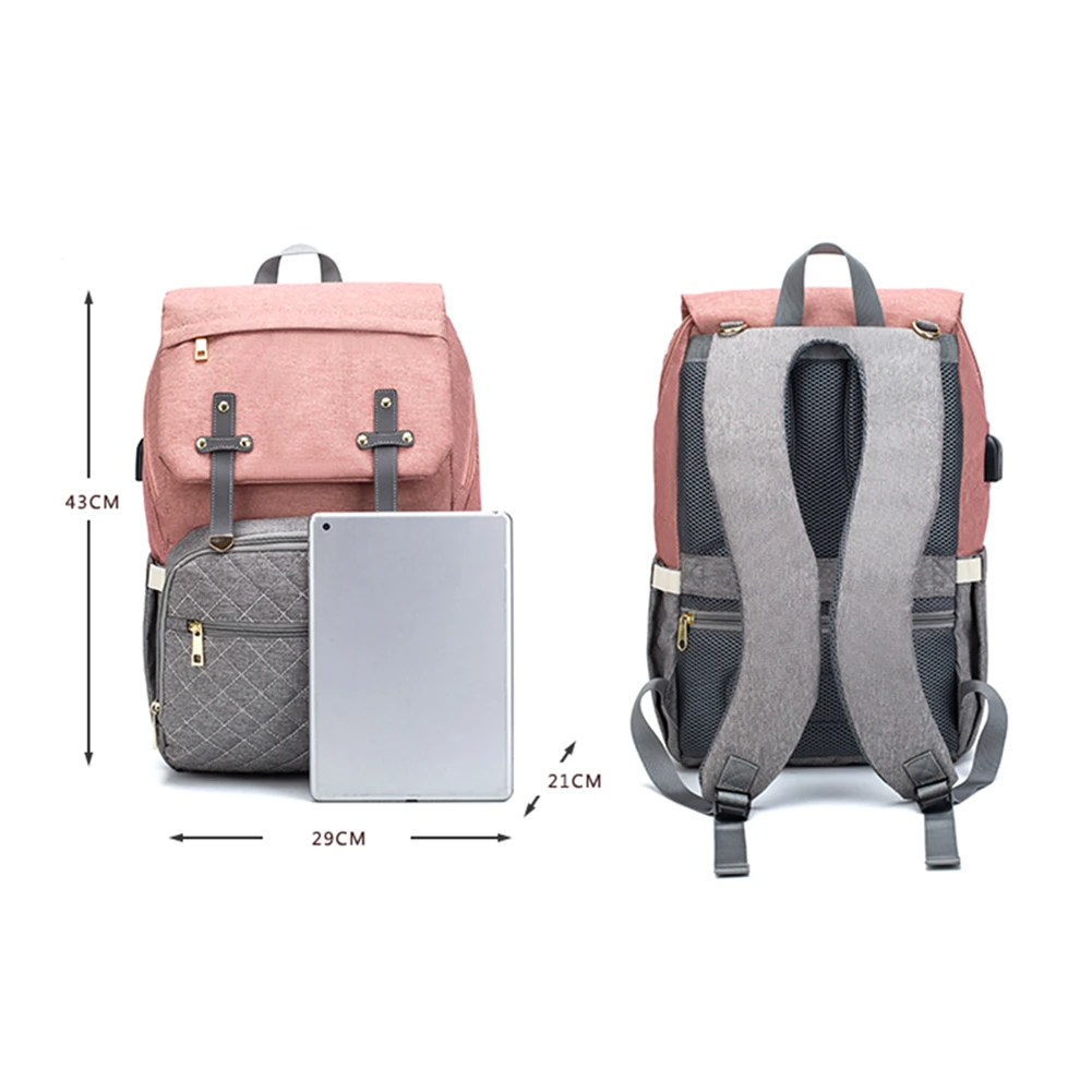 

Flip Diaper Bag Backpack Mummy Maternity Large Capacity Baby Nappy Bag Organizer Outdoor Baby Care Portable Parts