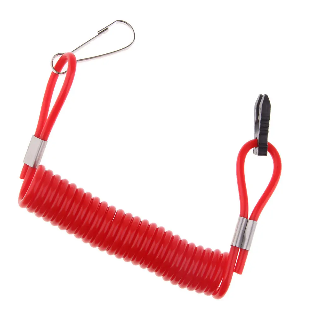 

Universal Emergency Cut-Off Switch with Coiled Lanyard, Marine Outboard Engine Kill Switch for Honda