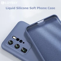 original liquid silicone phone case for huawei p30 p20 p40 pro mate 20 lite 30 40 pro p30 p40 lite luxury soft protector cover