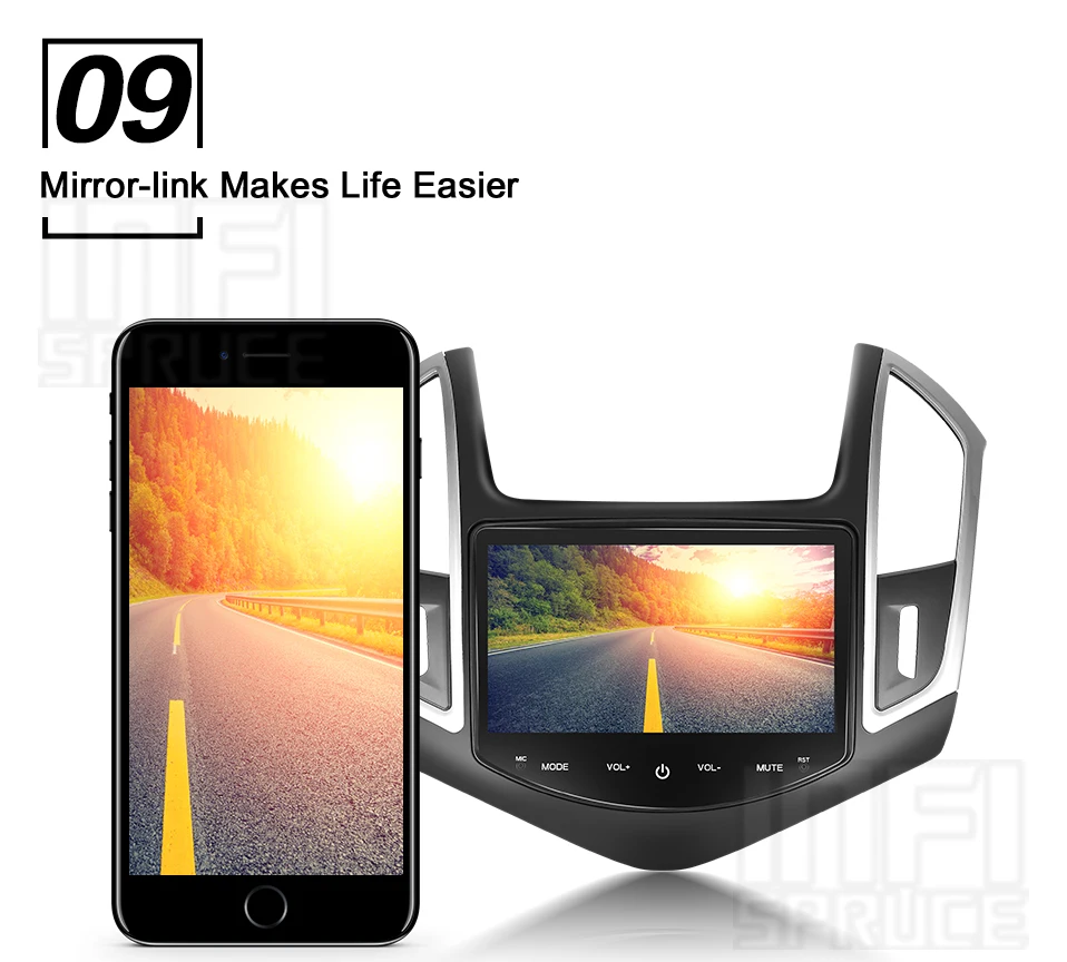 Android 9,0 автомобильный dvd gps плеер для Chevrolet Cruze 2013 с радио gps навигацией Поддержка Зеркало Ссылка руль
