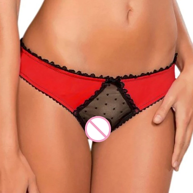 HKMN сексуальные прозрачные кружевные трусики с бантиком стринги Т-образной