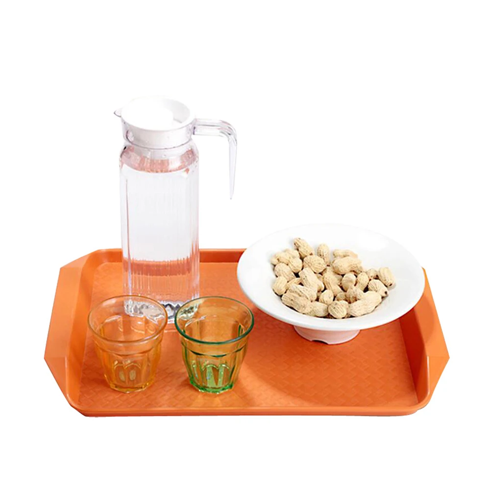 

Serving Tray Non-slip Food Tray Dinner Tray Cafeteria Tray Café Standard Cafeteria Fast Food Service Tray Rectangular